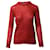 Gucci Crewneck Textured Sweater in Red Mohair Wool  ref.870184