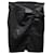 Nanushka Tie-Waist Asymmetrical Mini Skirt in Black Faux-Leather Polyester Synthetic Leatherette  ref.870206
