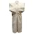 Bottega Veneta Robe chemise boutonnée sur le devant Dramatic Cap-Sleeve en coton beige  ref.870207
