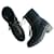 Chanel Stivali da combattimento in catena di tweed Nero Svezia Di gomma  ref.870356