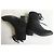 Chanel Tweed-Kampfstiefel mit Kette Schwarz - Ansicht 10