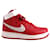 Nike Air Force 1 High 'Nai Ke' Sneaker in Gym Red and White Summit Leather  ref.870545