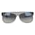 Autre Marque . Gestreifte Minzfarbene Unisex-Sonnenbrille Mod. Mogadischu Handgefertigt in Italien Grau Kunststoff  ref.870625