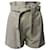 Autre Marque Frankie Shop Alex Paperbag Shorts aus cremefarbenem Polyurethan Weiß Roh Kunststoff  ref.870956