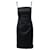 Dolce & Gabbana Vestido midi alças finas em poliamida preto Nylon  ref.870968