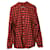 Ami Paris Check Plaid Button Down Shirt in Red Cotton   ref.871002