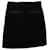 Theory Leather-Trimmed Mini Skirt in Black Wool  ref.871024