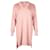 Suéter de tricô Fendi Abito Oversized com decote em V FF Motif em algodão rosa  ref.871028