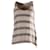Brunello Cucinelli Sleeveless Striped Top in Grey Silk  ref.871045