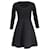 Mini abito Theory in maglia compatta con scollo tondo in viscosa nera Nero Fibra di cellulosa  ref.871089