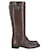 Tod's Calf Length Boots in Brown Leather   ref.871092