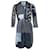 Diane Von Furstenberg Vestido com estampa de bolinhas em seda azul marinho  ref.871099