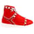 Valentino Garavani Rockstud Bodytech Sneakers aus rotem Polyamid Nylon  ref.871146