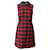 Red Valentino Mini robe à carreaux sans manches en laine rouge  ref.871153