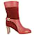 Chloé Botas de salto alto Chloe com fivela em couro vermelho  ref.871178