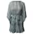 Zimmermann Breeze Veil Tonal gestreiftes kurzes Kleid aus blauer Seide  ref.871196
