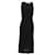 Diane Von Furstenberg Robe mi-longue à dos nageur en mélange de viscose noire Fibre de cellulose  ref.871215