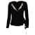 Red Valentino Cardigan with Lace in Black Wool  ref.871218