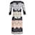 Etro Belted Printed Midi Dress in Black Print Wool  ref.871227