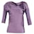 Blusa drapeada con cuello desbocado en seda violeta de Theory Púrpura  ref.871237