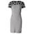 Autre Marque Vestido midi con paneles estampados de nácar en algodón gris y negro Multicolor  ref.871277