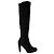 Stuart Weitzman Bottes Hautes Hiline en Daim Noir