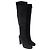 Stuart Weitzman Bottes Hautes Hiline en Daim Noir - vue 5