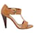 Hugo Boss Embossed T-Strap Sandals in Brown Leather Patent leather  ref.871286