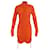 A.L.C Nolan Ruched Dress in Orange Viscose  Cellulose fibre  ref.872477