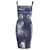 Herve Leger Katherine Bandage Robe à sequins en rayonne bleue Fibre de cellulose  ref.872498