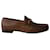 Gewebte Horsebit-Loafer von Gucci aus braunem Leder  ref.872531