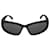 Balenciaga Swift Oval 0157S-Monogramm-Sonnenbrille aus grauem Acetat Zellulosefaser  ref.872566