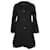 Anna Sui Langer Mantel aus schwarzer Wolle  ref.872578