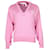 Chloé Chloe Diamond Logo V-Neck Sweater in Dahlia Pink Cotton  ref.872604