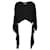 Alexander Wang Suéter Cropped Invertido em Lã Preta Preto  ref.872607