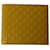 Cartera plegable Gucci Microguccissima en cuero amarillo  ref.872613
