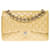 Chanel bolsa de ombro jumbo atemporal em couro envernizado amarelo -101151  ref.872854