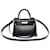 Hermès mini kelly handbag 20 black leather shoulder strap cm-101136  ref.872855
