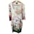 Just Cavalli Floral Dress Pink Beige Cotton  ref.872937