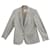 talla de chaqueta burberry vintage 38 Azul Gris Seda Lana  ref.873127