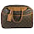 Louis Vuitton Vintage Deauville Brown Monogram Canvas Handbag Gold hardware Leather  ref.873548