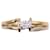 Autre Marque Solitaire diamond and two golds 750%O Silver hardware Gold hardware White gold  ref.873633