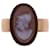 Autre Marque Empire Cameo Agate Men's Gold Helmet Ring 750%O Dark red Gold hardware Yellow gold  ref.873660