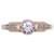 Autre Marque Belle Epoque solitaire ring shouldered with diamonds set in yellow gold 750%o and platinum Gold hardware Pink gold  ref.873710