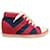 Isabel Marant p sneakers 39 Red Blue Leather Cloth  ref.873732