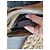 Rara pochette vintage LOEWE in tela e pelle marrone chiaro Bianco Beige - vista 2