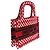 Dior Red DiorAmour Mini Book Tote aus bestickter Canvas mit Punkten Rot - Ansicht 2