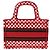 Dior Red DiorAmour Mini Book Tote aus bestickter Canvas mit Punkten Rot - Ansicht 3