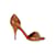 Autre Marque Zapatos de salón D'orsay con correa de cadena de piel de aligátor en relieve de Oscar de la Renta Castaño Cuero  ref.874475