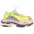 First Balenciaga Neon Triple S Sneakers aus gelbgrauem Leder und Mesh  ref.874532